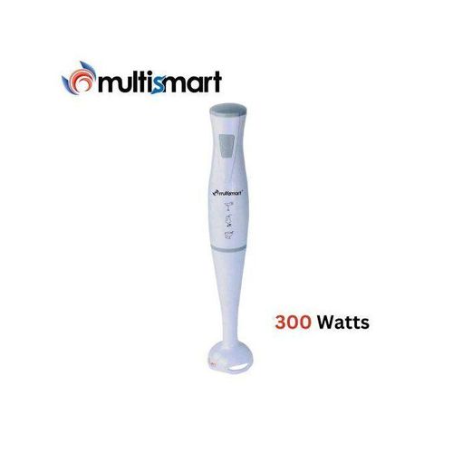 Multismart Bras Mixeur 300W avec lames en inox - Mélangeur a main Plastique blanc