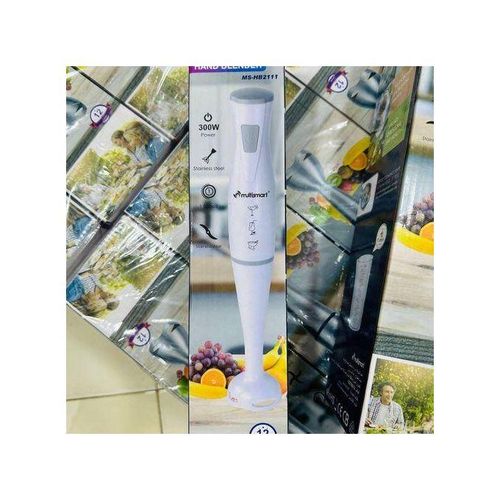Multismart Bras Mixeur 300W avec lames en inox - Mélangeur a main Plastique blanc – Image 2