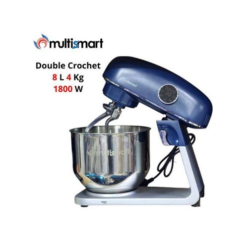 Multismart Robot Pétrin Double Crochet 1800W 8L 4Kg MS-SM2528