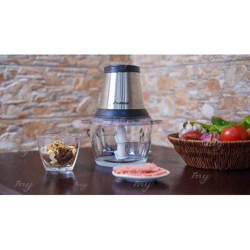 Multismart Hachoir Électrique 4 Lames Avec Un Bol En Verre MS-FC2231 – Image 3