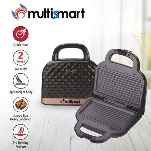 Multismart Panineuse & Grill - 750 Watts -Ms Sw1011 - Noir