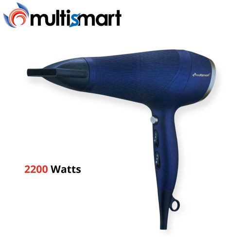 Multismart Sechoir Sèche Cheveux 2200W - 2 Vitesses 3 Températures - SM-HR104 Bleu