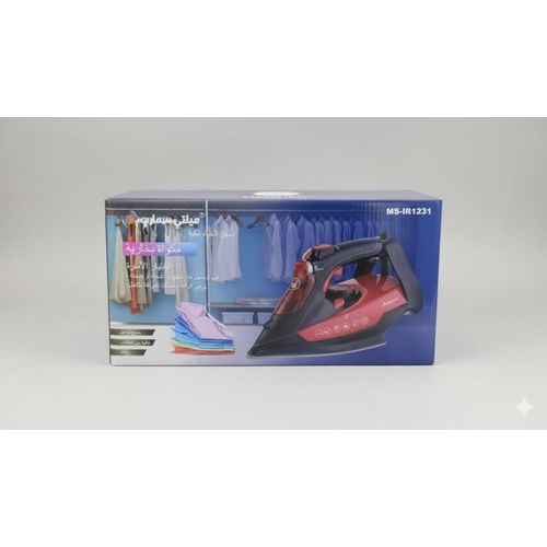 Multismart Fer à Repasser à Vapeur Professionnel MS-IR1231 - Semelle Céramique 2200W