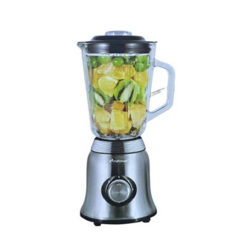 Multismart Blender Mixeur Électrique 2 En 1 En Verre avec Moulin à café - 500 W 1.5 L 2 Vitesses - Boitier En Inox - BD5115 – Image 2