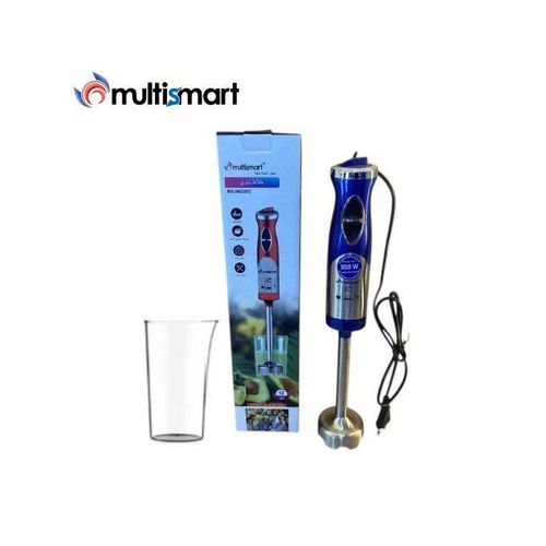Multismart Bras Mixeur Inox 850 W Avec Tasse - HB3203 Bleu et rouge
