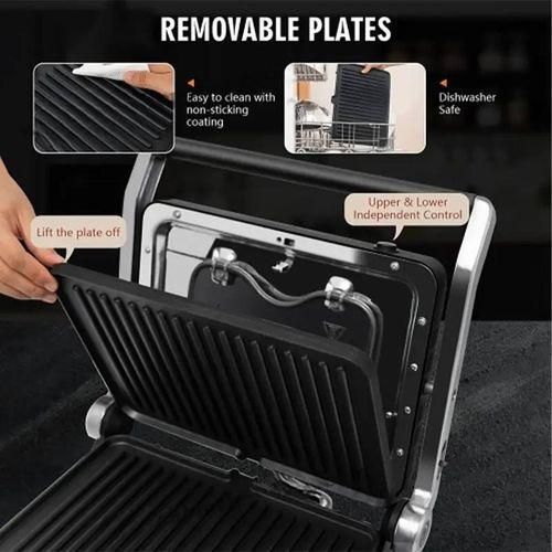 Multismart Panineuse Et Grill Tactile Avec Minuteur 2000W 180° MS-GL5011 – Image 4