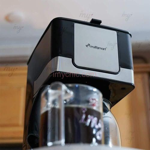 Multismart Cafetière Électrique 800W 12Tasses 1.2L Avec Plaque Chauffante Et Filtre Permanent – Image 3