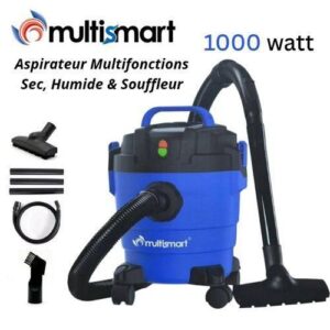 Multismart Aspirateur Poussière Sec et Humide - Souffleur 1000 W 10 Litres - VC4310 B