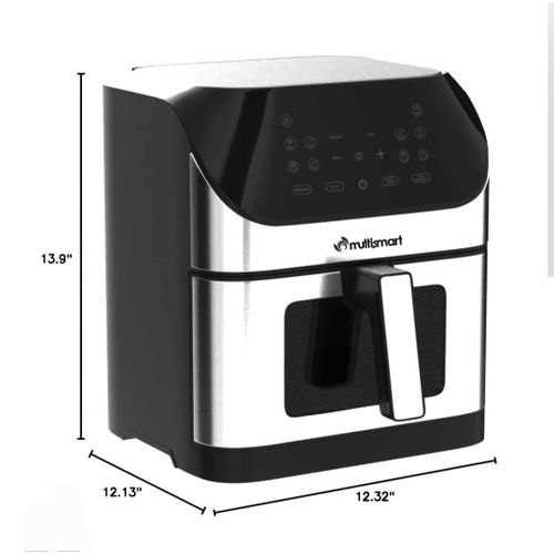 Multismart MS-AF3528 Friteuse Numérique Sans Huile 8L XL- programmes-Ecran tactile LED 1800W Avec Fenêtre Visible – Image 2
