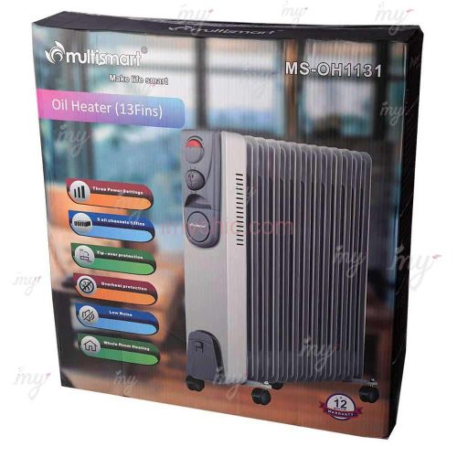 Multismart Radiateur 13 éléments, Bain D’Huile 2500W MS-OH1131 – Image 4