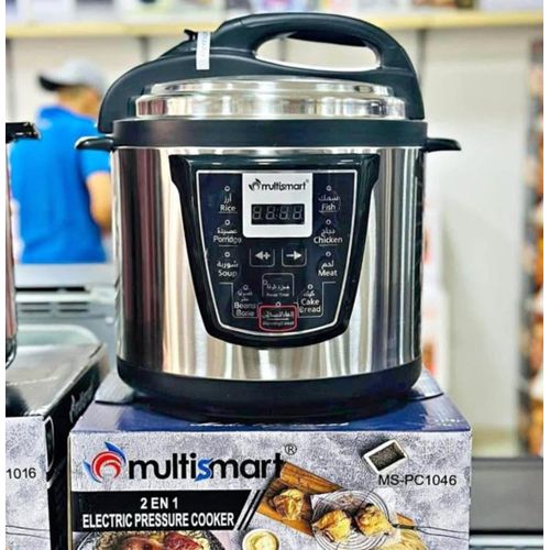 Multismart MS-PC1046 Cocotte Minute 10 programmes 2 en 1 électrique multifonctions 6L 1000W – Image 2