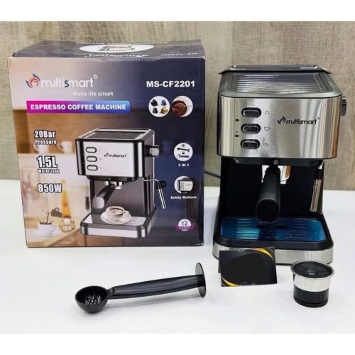Multismart Machine à Café à Bras 3 En 1 Poudre Et Capsule - 850W 20 Bars - CF2201 – Image 2