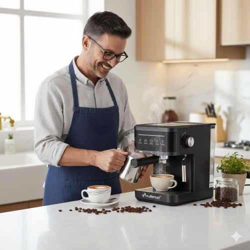 Multismart Machine à Café à Bras Tactile 850W 20 Bars 1.8L - MS-CF1121 – Image 3