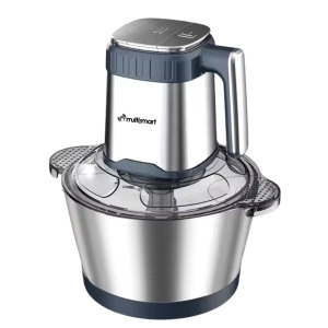 Multismart MS-FC2212 Hachoir Électrique 3 vitesses, 300W, 2 lames en acier inoxydable, capacité de 2 litres et bol en verre antidérapant – Image 2