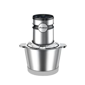Multismart MS-FC2303 Hachoir Électrique digital 400W 3 Litres 6 lames Bol en Acier Inoxydable