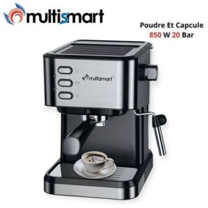 Multismart Machine à Café à Bras 3 En 1 Poudre Et Capsule - 850W 20 Bars -