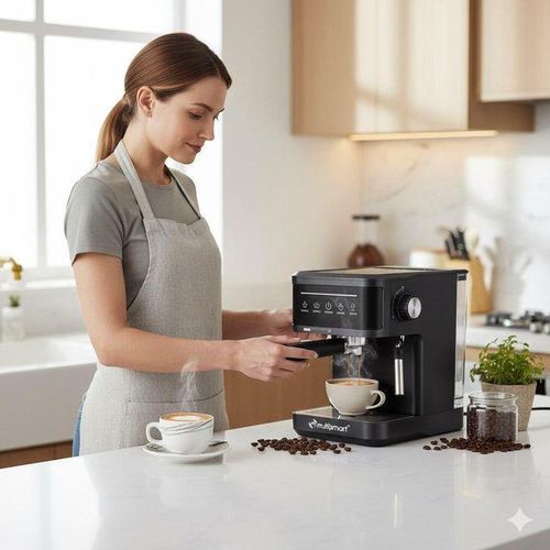 Multismart Machine à Café à Bras Tactile 850W 20 Bars 1.8L – Image 2