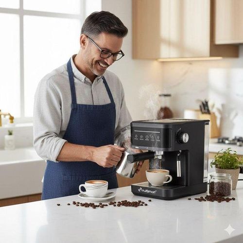 Multismart Machine à Café à Bras Tactile 850W 20 Bars 1.8L – Image 3