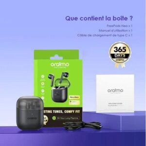 Oraimo FreePods Neo Écouteurs sans fil ENC Black DarK