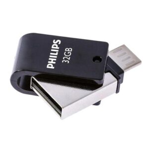 Philips Clé USB 2 en 1 MicroUSB+USB 2.0 Noir