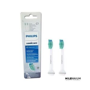 Philips Lot de 2 têtes de brosse de rechange pour brosse à dents Sonicare C1 Pro Results