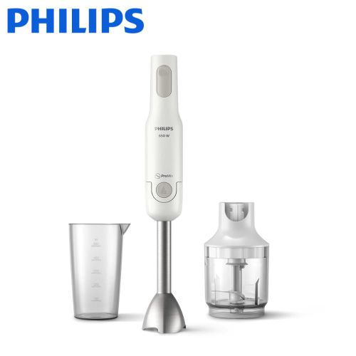 Philips Bras Mixeur Plongeant 2 EN 1 - 650W Technologie ProMix Avec Hachoir et Verre Doseur - HR2535/01