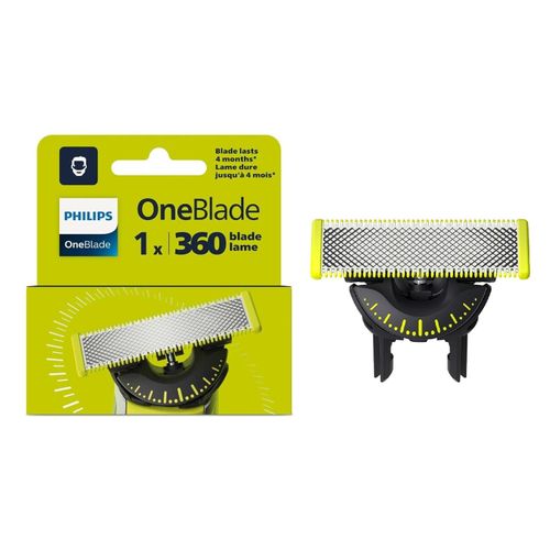Philips Lame de Recharge 360° - Pour Rasoir Électrique OneBlade – Avec Peigne Réglable 5 en 1