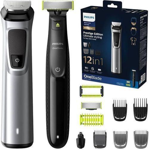 Philips KIT tondeuse + rasoir electrique Multigroom 12en1 Visage, Cheveux et Corps mg9710