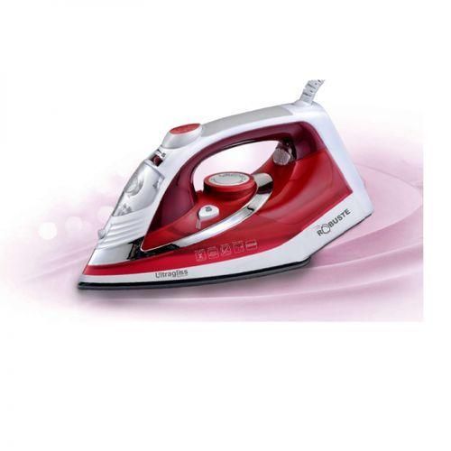 Robuste Fer À Repasser A Vapeur Ultragliss, 320 ml, 2400W, Semelle En Céramique - Blanc / Rouge – Image 2