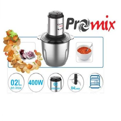 Robuste Hachoir Promix bol Inox- 2L - 4 Lames 400W - Inox – Image 2