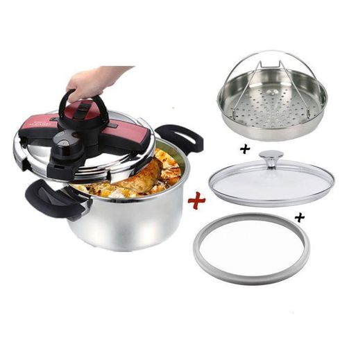 Robuste Cocotte En Acier Inoxydable 2en1 6L – Image 3