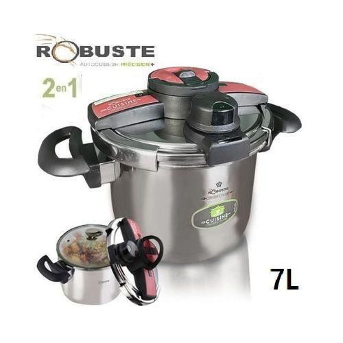 Robuste Cocotte En Acier Inoxydable 2en1 7L