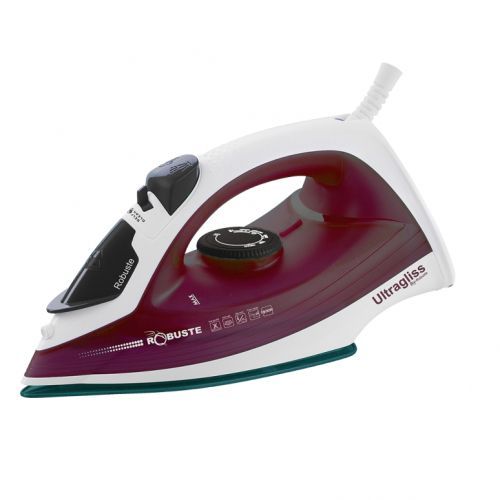 Robuste Fer A Repasser Ultra-gliss 2000 W - Blanc/Bordeaux – Image 2