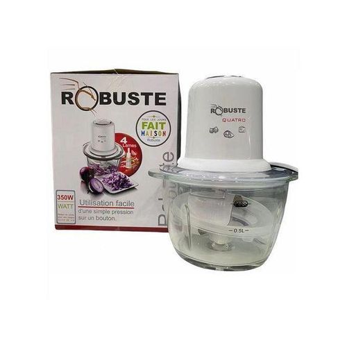 Robuste Hachoir 4 Lames Bol En Verre 1L-350W