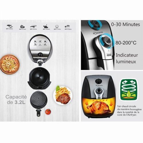 Robuste Friteuse Sans Huile 3.2 L 1500W – Image 2