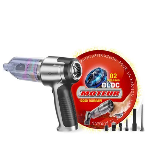 Robuste Aspirateur Souffleur à Main Rechargeable 80W avec deux batteries 2000mAh et Filtre lavable - Am80