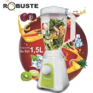 Robuste Blender Mixeur Electrique, Multifonction BH400- Blanc
