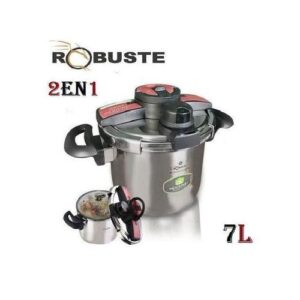 Robuste Autocuiseur & Marmite Cocotte Minute - Marmite 2En1 - 07 L - Inox