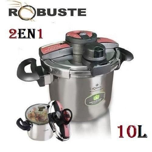 Robuste Cocotte Minute / Marmite 2En1 - 10 L - Inox