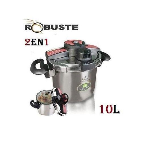 Robuste Autocuiseur & Marmite Cocotte Minute / Marmite 2En1 - 10 L - Inox