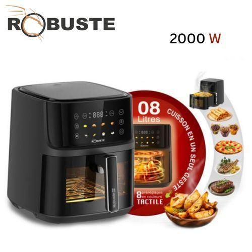 Robuste Air Fryer sans huile 8L 2000W à air - 8 Programmes Tactile avec Fenêtre Visible - Airfryer AF8
