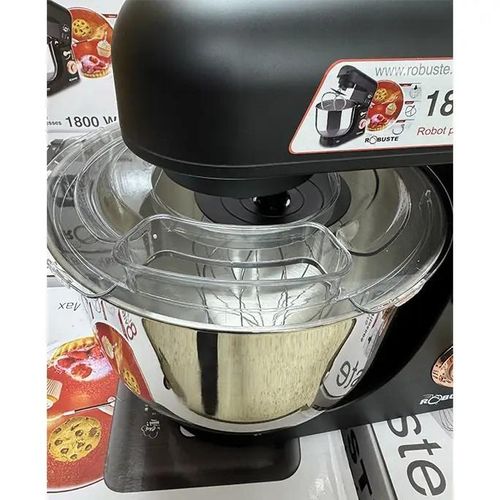 Robuste Robot Pétrin Pâtissier Double Crochet 1800W 8L 8 Vitesses Multifonctions avec Bol En Inox - Pro Max Noir – Image 3