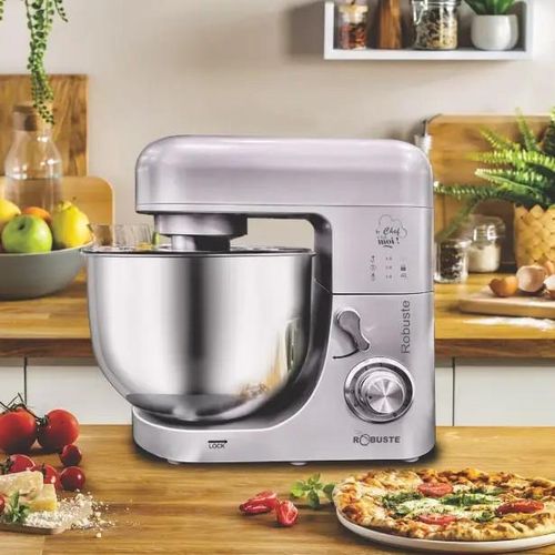 Robuste Robot Pétrin Pâtissier Double Crochet 1800W 8L 8 Vitesses Multifonctions avec Bol En Inox - Pro Max Gris – Image 2