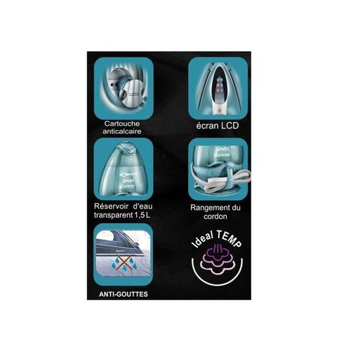 Robuste Smart centrale vapeur 2400W anti goutes -Bleu – Image 5