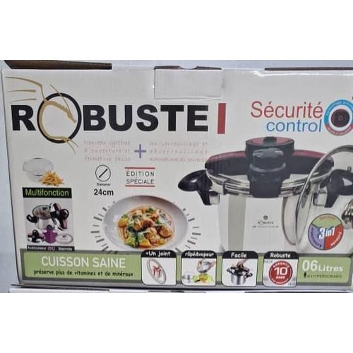 Robuste Cocotte Minute - Marmite 2En1 - 6 L - Inox – Image 5