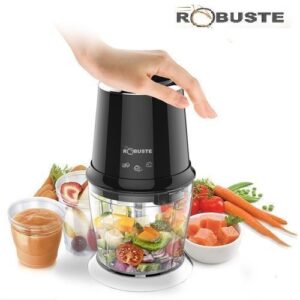 Robuste Mini Hachoir - 2 Lames - 650 Ml - 350 Watts - Noir
