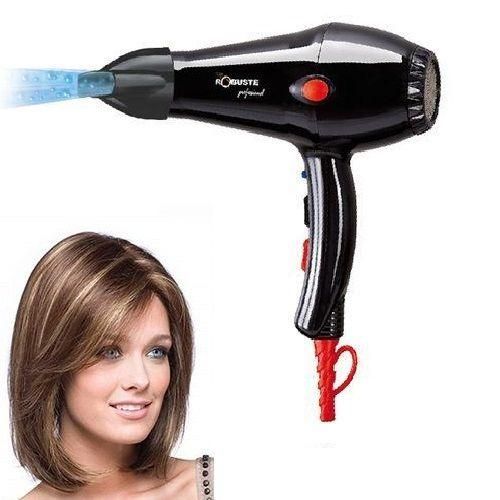 Robuste Sèche Cheveux Professionnel Pro 2000 Touche Air Frais - 2000 W - Noir