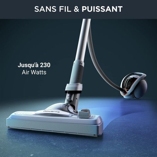 Rowenta Aspirateur sans fil X-Ô 160, Silencieux avec seulement 69 dB-230W-Autonomie 90 min-140 m2-IX7777EA – Image 5