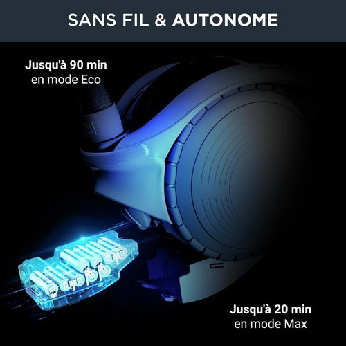 Rowenta Aspirateur sans fil X-Ô 160, Silencieux avec seulement 69 dB-230W-Autonomie 90 min-140 m2-IX7777EA – Image 6