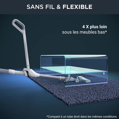 Rowenta Aspirateur sans fil X-Ô 160, Silencieux avec seulement 69 dB-230W-Autonomie 90 min-140 m2-IX7777EA – Image 7